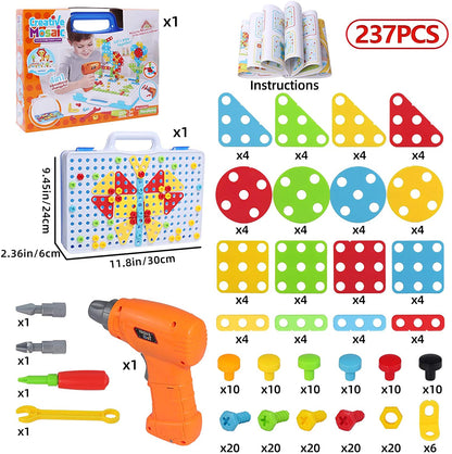 PIECES CREATIVE TOY DRILL PUZZLE SET