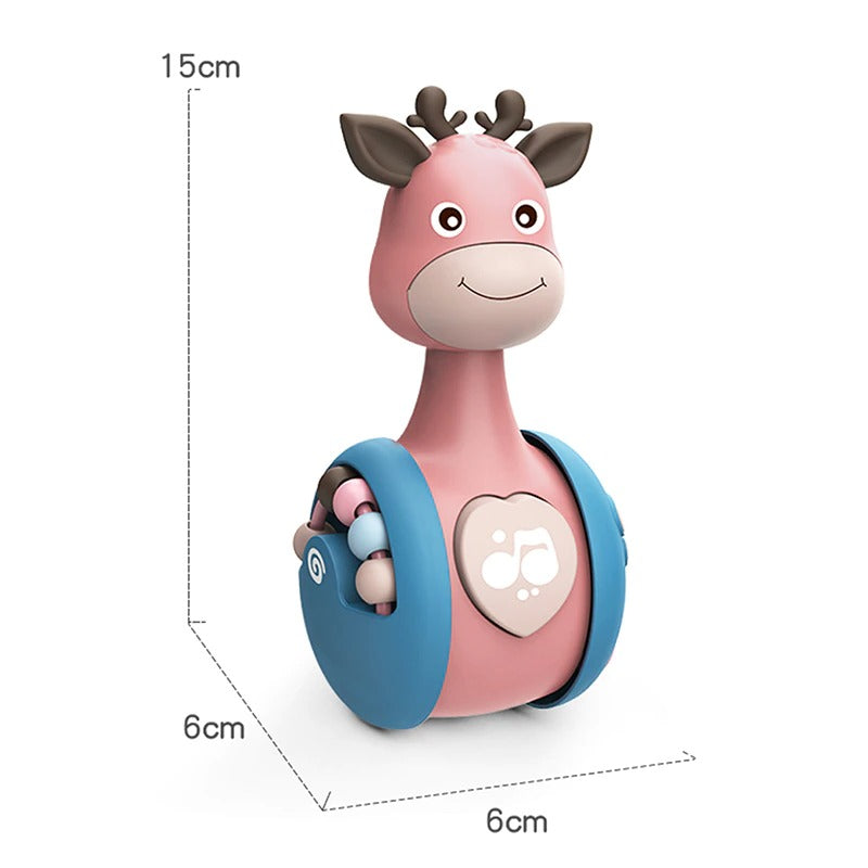 SLIDING DEER BABY TUMBLER RATTLE 3 IN 1