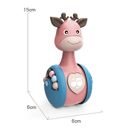 SLIDING DEER BABY TUMBLER RATTLE 3 IN 1